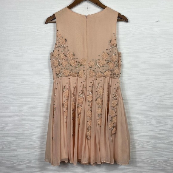 Jenny Yoo 'Blaire' Blush Sleeveless Embellished Dress Small - Picture 15 of 16